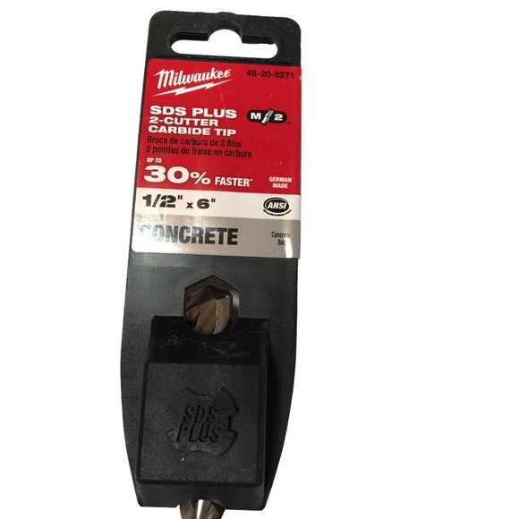 Milwaukee Drill Bit for Rotary Hammer - Made in Germany 1/2" x 6" SDS Carbide - Picture 2 of 4